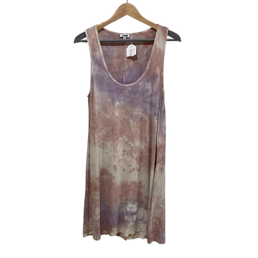 Splendid Sunset Cloud Shift Tank Dress Medium Soft Scoop Neck Boho ResortWear